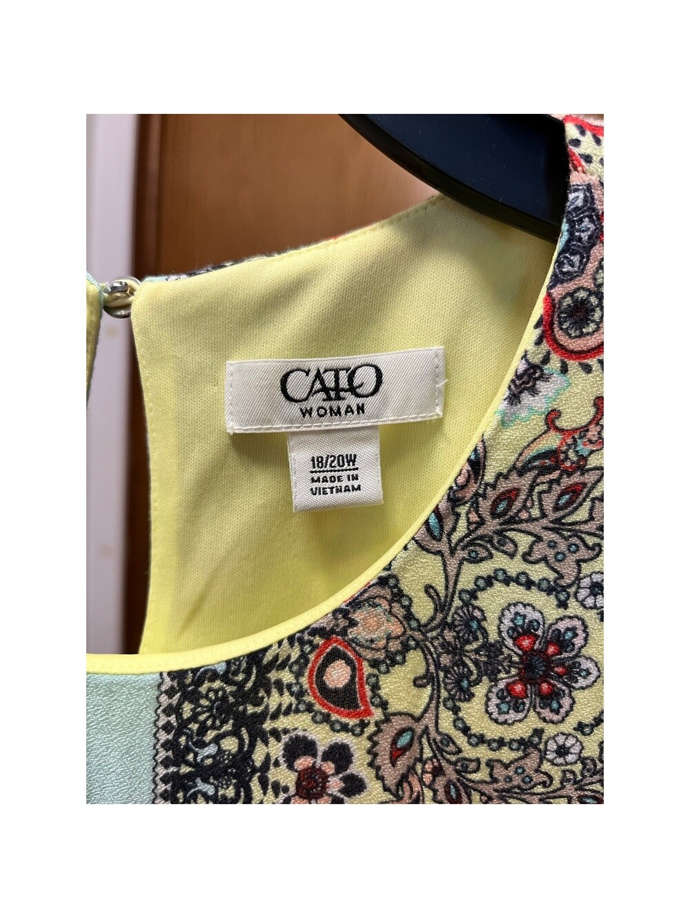 Cato Yellow Dress Medallion Scarf Print Sleeveless Knee Length - Picture 3 of 6